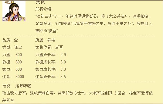 龙将金将张良